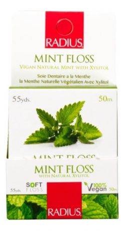 Зубная нить Floss Vegan Xylitol Mint 55м (вкус мяты)