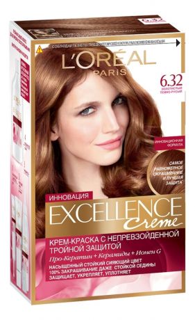 Крем-краска для волос Excellence Creme 192мл: 6.32 Золотистый темно-русый