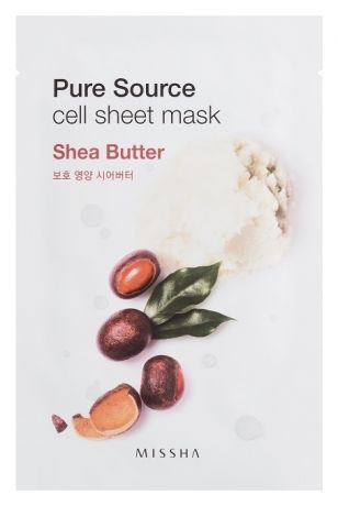 Маска для лица листовая с маслом ши Pure Source Cell Sheet Mask Shea Butter 21г