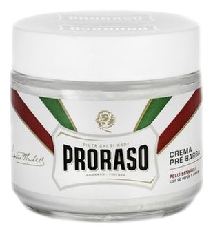 Крем до бритья Зеленый чай и овес Crema Pre Barba Anti-Irritazione 100мл