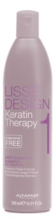 Глубоко очищающий шампунь для волос Lisse Design Keratin Therapy Deep Cleansing Shampoo 500мл
