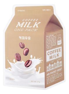 Маска для лица с экстрактом кофейных зерен Coffee Milk One-Pack 21г