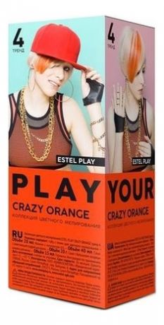 Краска для волос Коллекция цветного мелирования Let s Play Your Hair: 04 Crazy Orange