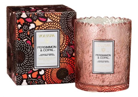Ароматическая свеча Persimmon & Copal (хурма и смола): свеча в подарочной упаковке 176г