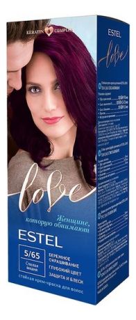 Стойкая крем-краска для волос Love: 5/65 Спелая вишня
