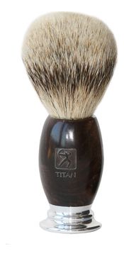Titan 1918 Помазок для бритья арт. 105919 (щетина серебристого барсука, черное дерево)