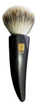 Titan 1918 Помазок для бритья арт. 105925 (щетина серебристого барсука, натуральный рог)