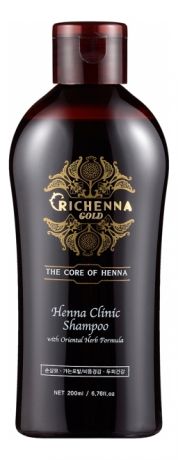 Шампунь для волос с хной и комплексом восточных трав Gold Henna Clinic Shampoo With Oriental Herb Formula: Шампунь 200мл