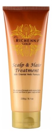Маска для волос и кожи головы с хной и комплексом восточных трав Gold Scalp & Hair Treatment With Oriental Herb Formula 230г