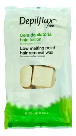 Горячий воск для депиляции тонких и средних по толщине волос Low Melting Point Hair Removal Wax 1000г (натуральный)