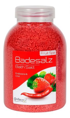 Соль для ножных ванн согревающая Клубника и чили Badesalz Erdbeere-Chili: Соль 1350г