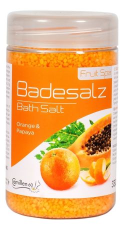 Соль для ножных ванн восстанавливающая Апельсин и Папайя Badesalz Orange-Papaya: Соль 350г