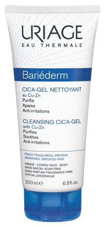 Очищающий гель для сухой кожи Bariederm Cica-Gel Nettoyant 200мл