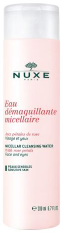 Мицеллярная очищающая вода с лепестками роз Eau Demaquillante Micellaire: Вода 200мл