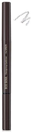 Карандаш для бровей 3 в 1 Eco Soul Designing Eyebrow 0,2г: 03 Grey Brown