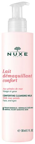 Очищающее молочко-комфорт для лица с лепестками роз Lait Demaquillant Confort: Молочко 200мл