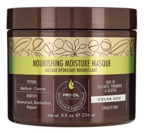 Питательная маска для волос с маслом арганы и макадамии Professional Nourishing Moisture Masque: Маска 236мл