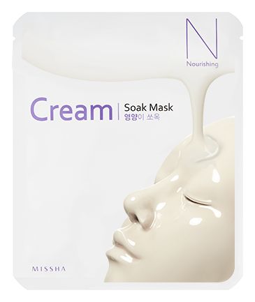 Питательная тканевая маска на основе сквалана и пептидного комплекса Cream Soak Mask Nourishing 25мл