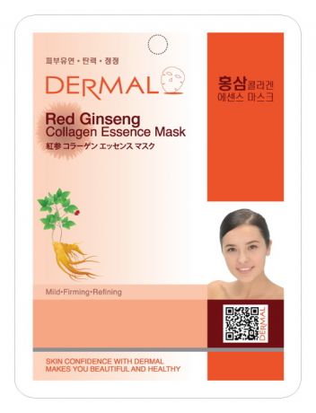 Тканевая маска для лица Red Ginseng Collagen Essence Mask 23г (красный женьшень и коллаген)