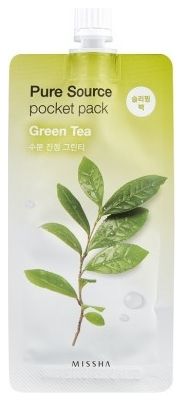 Ночная маска для лица с экстрактом зеленого чая Pure Source Pocket Pack Green Tea 10мл