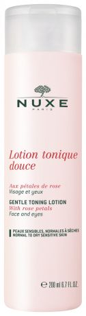 Нежный лосьон-тоник для лица с лепестками роз Lotion Tonique Douce: Лосьон-тоник 200мл