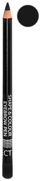 Карандаш для бровей с щеточкой Shape & Colour Eyebrow Pen 1,2г: Black