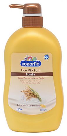 Крем-гель для душа Рисовое молочко Kodomo Rice Milk Bath Family 750мл