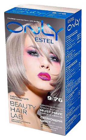 Стойкая краска-гель для волос ONLY 150г: 9.76 Блондин коричнево-фиолетовый