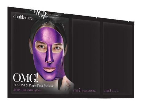 Маска для лица трехкомпонентная Platinum Facial Mask: Purple