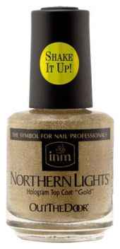 Голографическая сушка-закрепитель лака для ногтей Northen Lights Hologram Top Coat Gold: Сушка-закрепитель 15мл