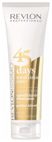 Шампунь-кондиционер для волос без сульфатов Revlonissimo 45 Days Total Color Care 275мл: Golden Blondes