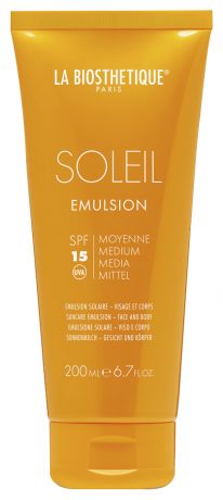 Водостойкое солнцезащитное молочко для тела Soleil Emulsion SPF15 200мл