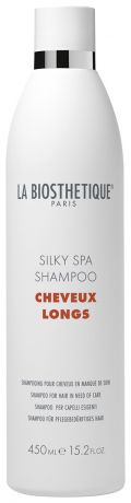 Шампунь для придания шелковистости длинным волосам Silky Spa Shampoo Cheveux Longs: Шампунь 450мл