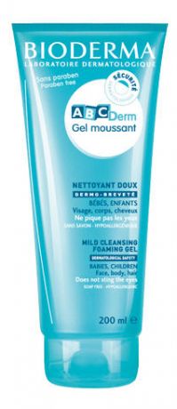 Мусс для волос и кожи головы ABCDerm Gel Moussant Mild Foaming Cleanser 200мл