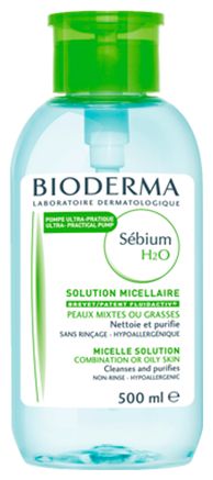 Мицеллярная вода для лица Sebium H2O Solution Micellaire: Вода 500мл (с помпой)