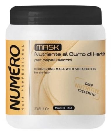 Маска для волос с маслом карите Numero Nourishing Mask With Shea Butter: Маска 1000мл