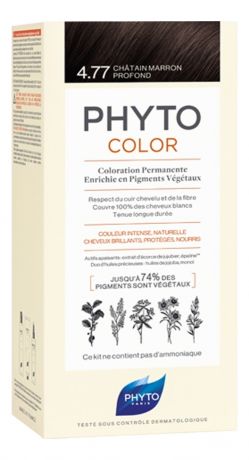 Краска для волос Phyto Color: 4.77 Насыщенный глубокий каштан