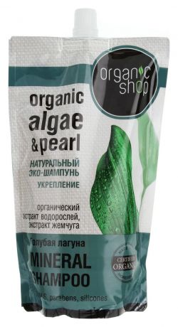 Эко-шампунь для волос Голубая лагуна Algae & Pearl Mineral Shampoo: Шампунь 500мл