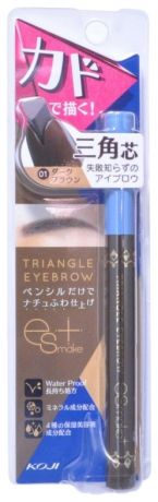 Карандаш для бровей водостойкий Triangle Eyebrow ESmake+: 01 Темно-коричневый