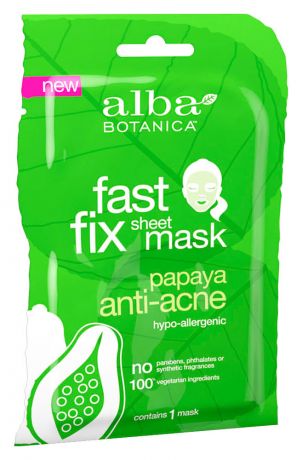 Тканевая маска для лица с экстрактом папайи Fast Fix Sheet Mask Papaya Anti-Acne 15г