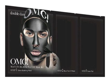 Маска для лица трехкомпонентная Man In Black Peel Off Mask: Маска 5шт