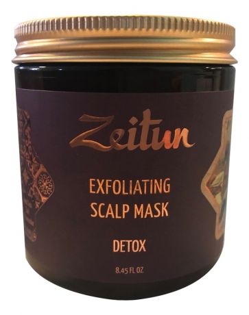 Скраб-маска для кожи головы и волос с солью Мертвого моря Exfoliating Scalp Mask Detox 250мл
