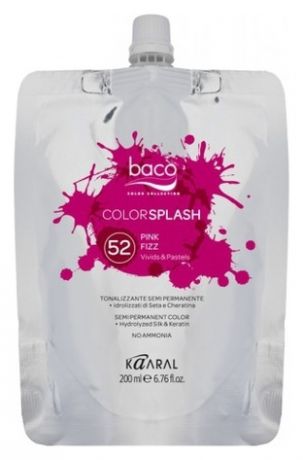 Полуперманентный краситель для волос Colorsplash Vivids & Pastels 200мл: 52 Pink Fizz