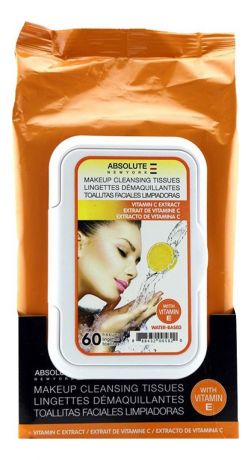 Салфетки для снятия макияжа Make-Up Cleansing Tissues Vitamin C 60шт: Салфетки 60шт
