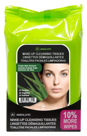 Салфетки для снятия макияжа Make-Up Cleansing Tissues Fresh Aloe: Салфетки 33шт
