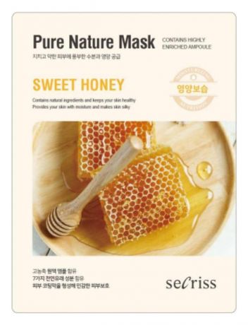 Тканевая маска для лица с медом Secriss Pure Nature Mask Sweet Honey 25мл