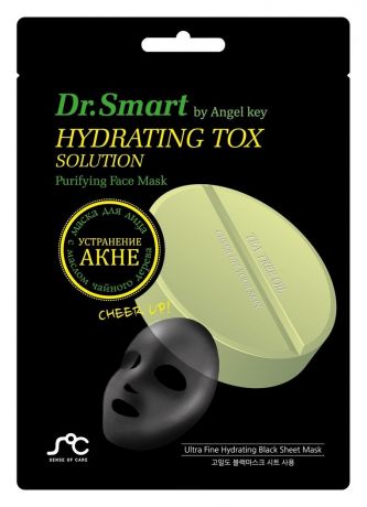 Тканевая маска для лица с маслом чайного дерева Dr. Smart Hydrating Tox Solution 25мл