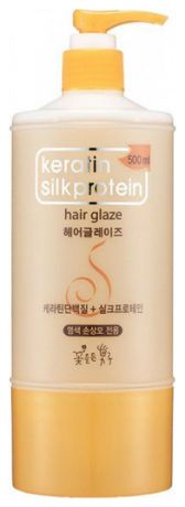 Глазурь для укладки волос с протеинами шелка Keratin Silkprotein Hair Glaze 500мл