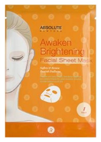 Осветляющая тканевая маска для лица Absolute Awaken Brightening Facial Sheet Mask: Маска 1шт