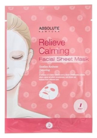 Успокаивающая тканевая маска для лица Absolute Relieve Calming Facial Sheet Mask: Маска 1шт